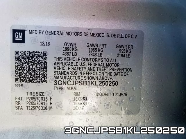 3GNCJPSB1KL250250 фото 2