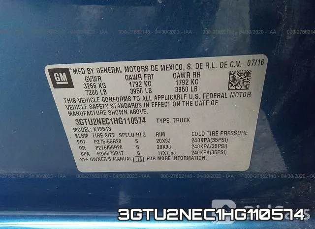 3GTU2NEC1HG110574 фото 10