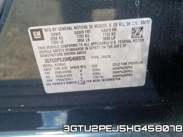 3GTU2PEJ5HG458078 фото 2