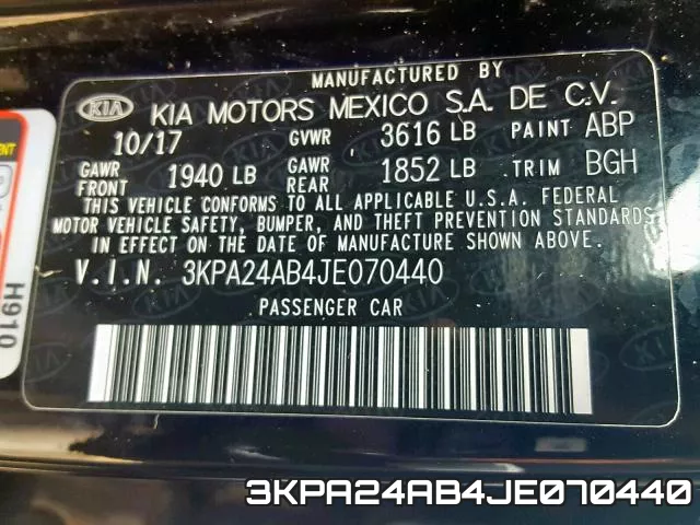 3KPA24AB4JE070440 фото 2