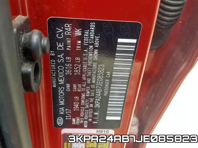3KPA24AB7JE085823 фото 2