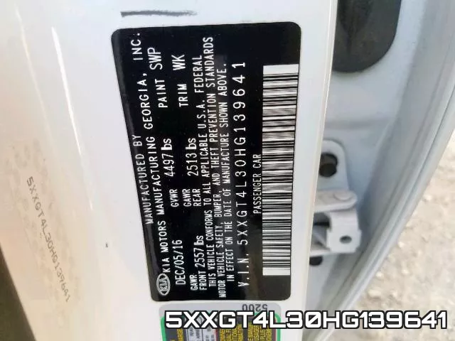 5XXGT4L30HG139641 фото 2