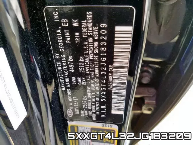 5XXGT4L32JG183209 фото 2