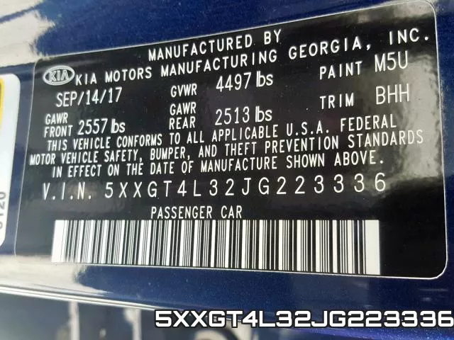 5XXGT4L32JG223336 фото 2