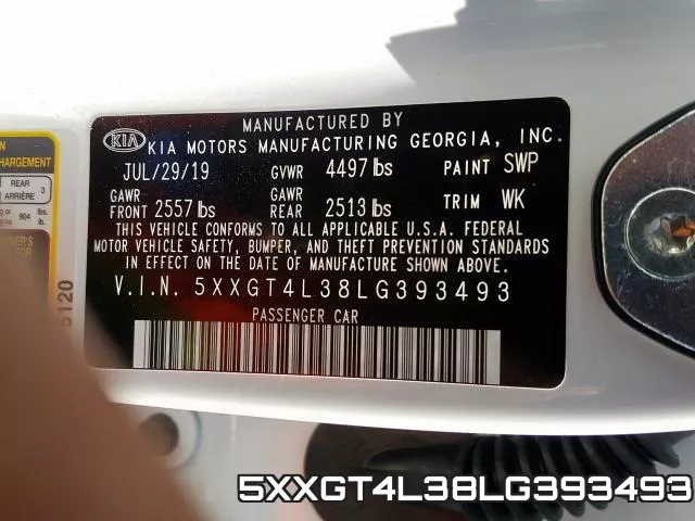 5XXGT4L38LG393493 фото 2