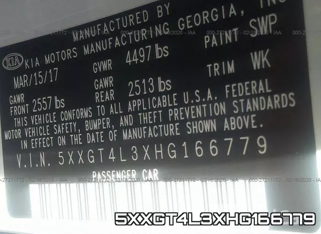 5XXGT4L3XHG166779 фото 10