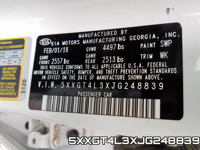 5XXGT4L3XJG248839 фото 2