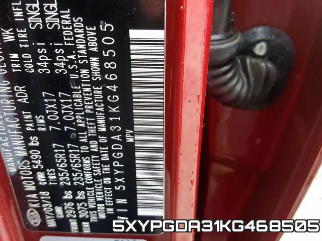 5XYPGDA31KG468505 фото 2