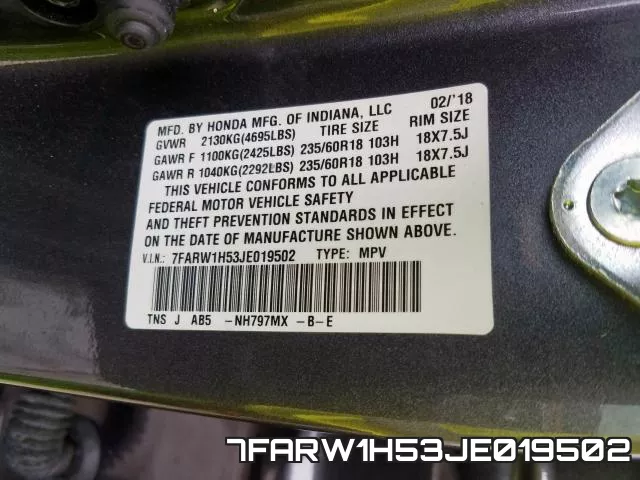 7FARW1H53JE019502 фото 2
