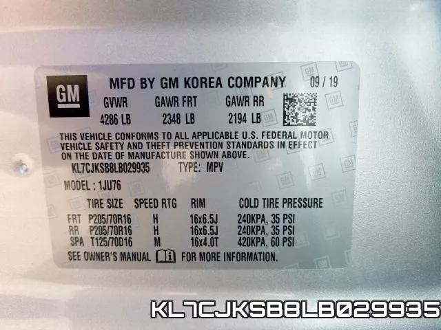 KL7CJKSB8LB029935 фото 2