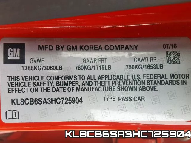 KL8CB6SA3HC725904 фото 2