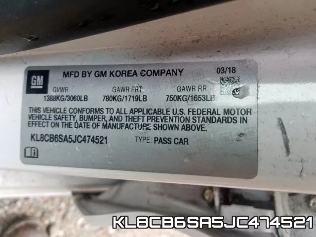 KL8CB6SA5JC474521 фото 2