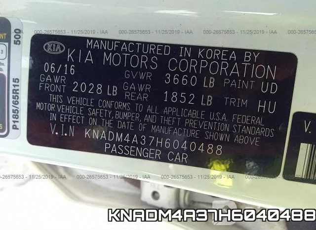 KNADM4A37H6040488 фото 10