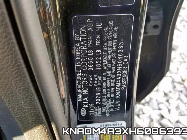 KNADM4A3XH6086333 фото 2
