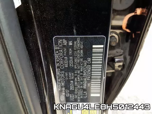 KNAGU4LE8H5012443 фото 2