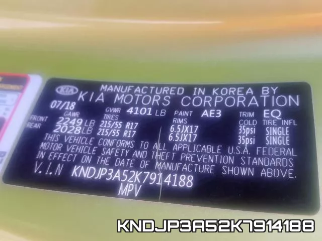 KNDJP3A52K7914188 фото 2