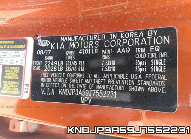 KNDJP3A59J7552231 фото 10
