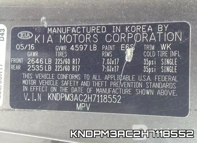 KNDPM3AC2H7118552 фото 10