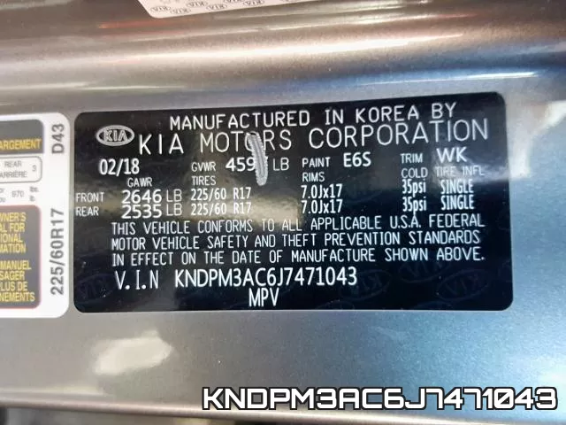 KNDPM3AC6J7471043 фото 2