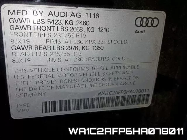 WA1C2AFP6HA078011 фото 2