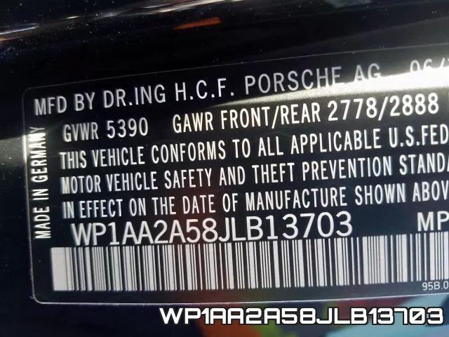 WP1AA2A58JLB13703 фото 2