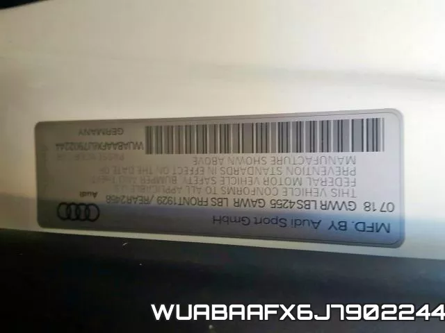 WUABAAFX6J7902244 фото 2
