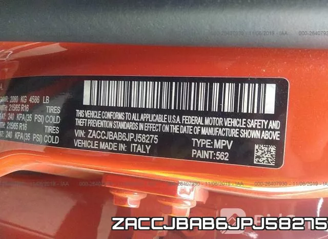 ZACCJBAB6JPJ58275 фото 10