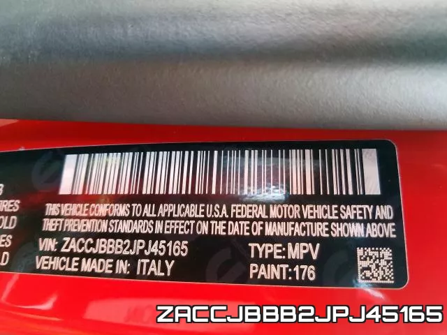 ZACCJBBB2JPJ45165 фото 2