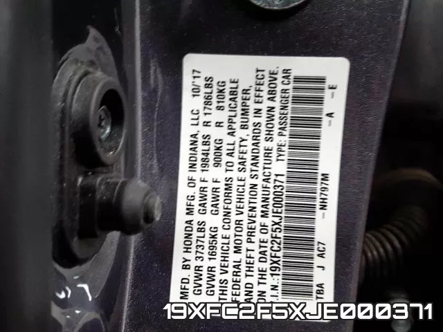 19XFC2F5XJE000371 фото 2