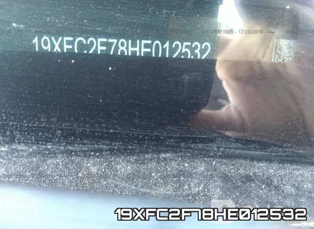 19XFC2F78HE012532 фото 10