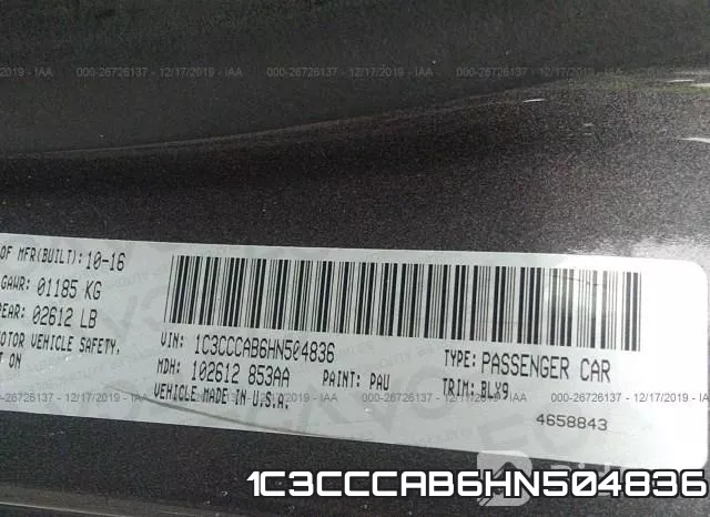 1C3CCCAB6HN504836 фото 10