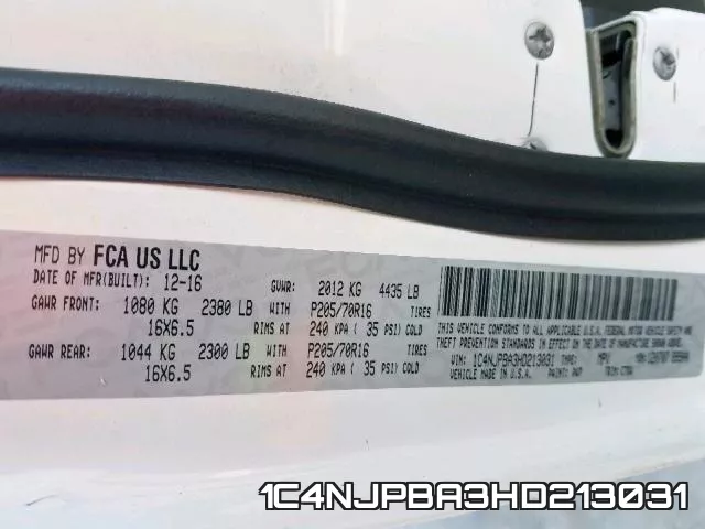 1C4NJPBA3HD213031 фото 2