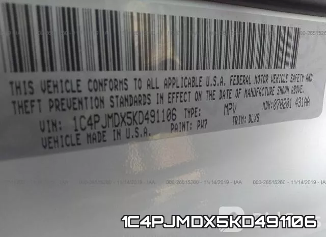 1C4PJMDX5KD491106 фото 10