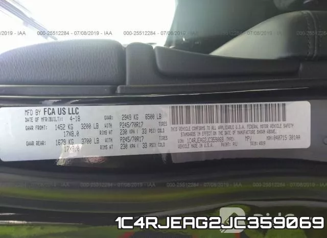1C4RJEAG2JC359069 фото 10