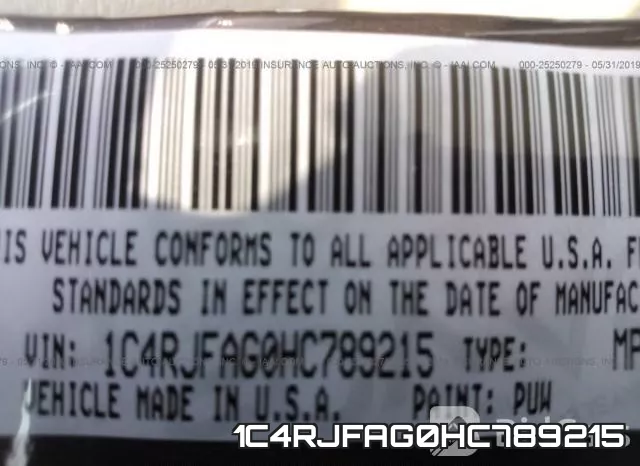 1C4RJFAG0HC789215 фото 10