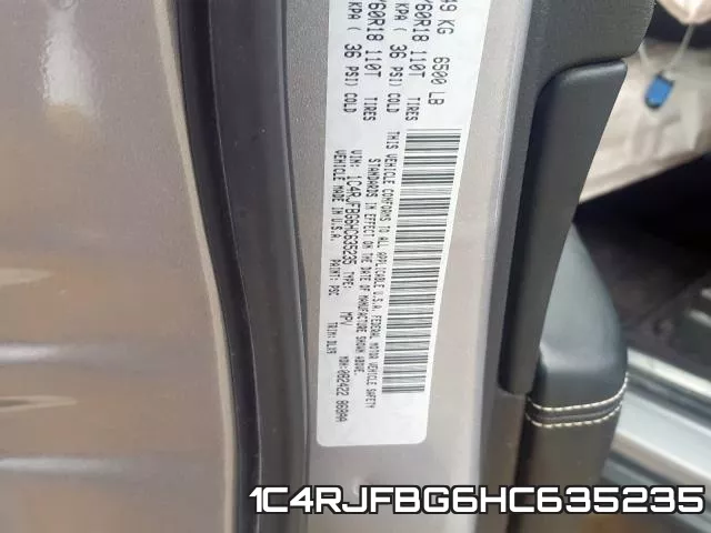 1C4RJFBG6HC635235 фото 2