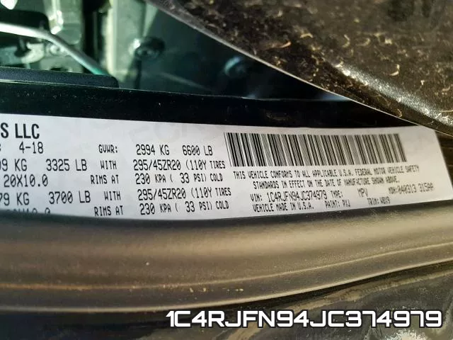 1C4RJFN94JC374979 фото 2