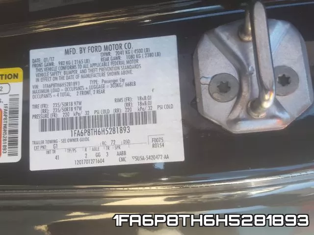 1FA6P8TH6H5281893 фото 2