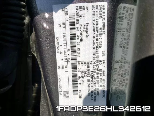 1FADP3E26HL342612 фото 2