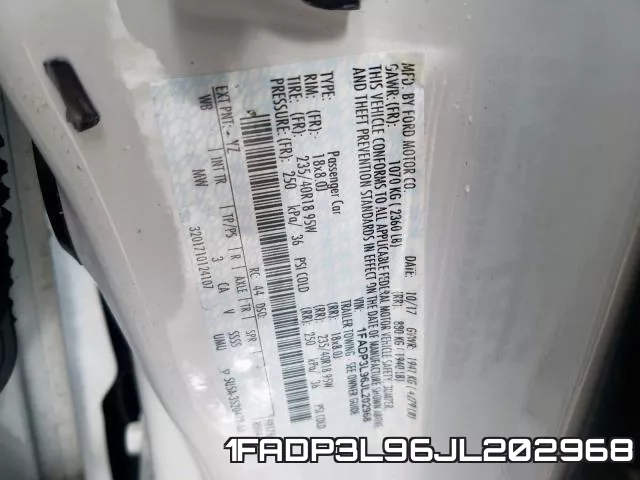 1FADP3L96JL202968 фото 2