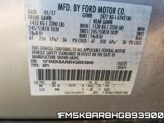 1FM5K8AR8HGB93900 фото 2