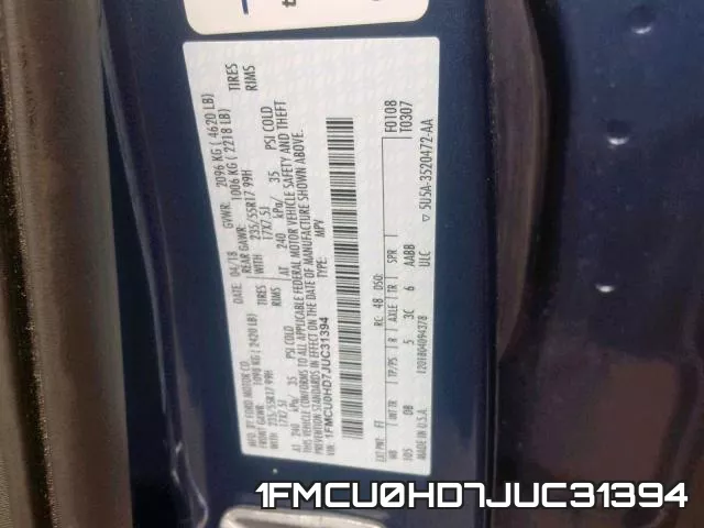 1FMCU0HD7JUC31394 фото 2