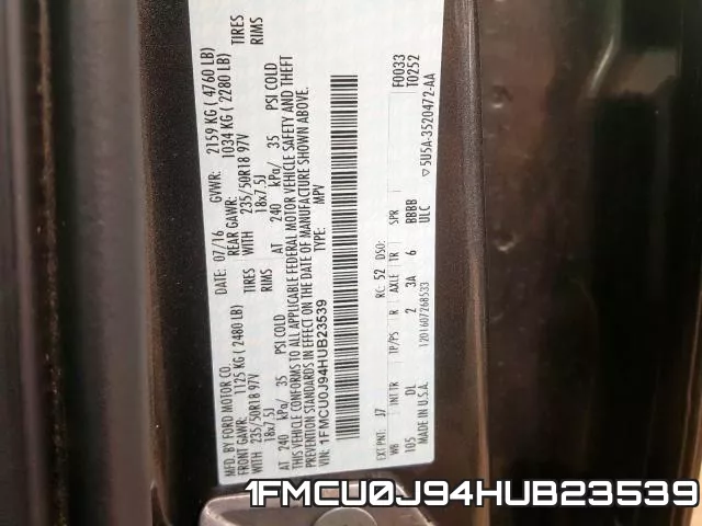 1FMCU0J94HUB23539 фото 2