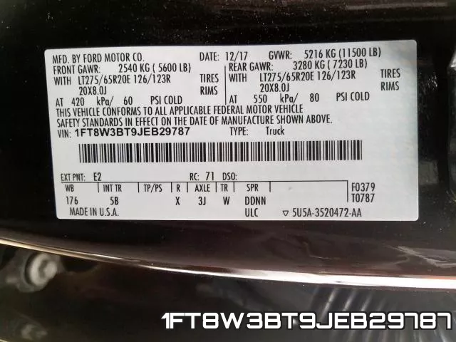 1FT8W3BT9JEB29787 фото 2