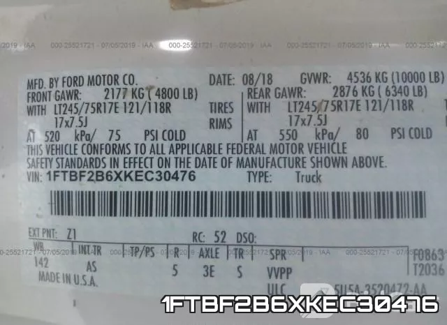 1FTBF2B6XKEC30476 фото 10