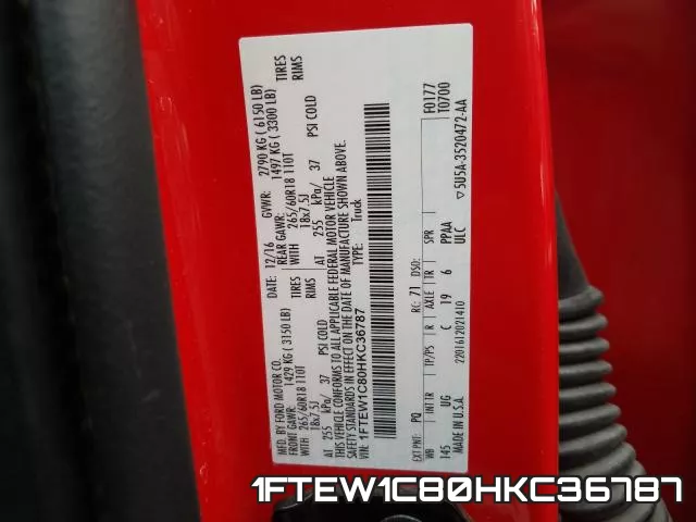 1FTEW1C80HKC36787 фото 2
