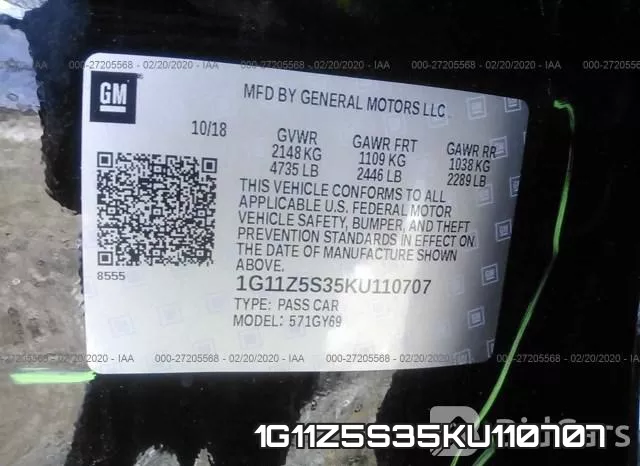 1G11Z5S35KU110707 фото 10