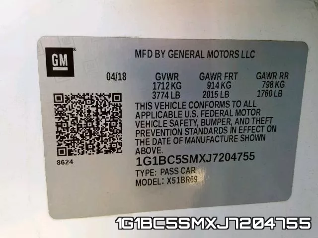 1G1BC5SMXJ7204755 фото 2