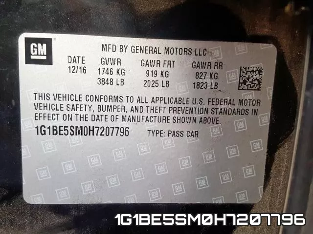 1G1BE5SM0H7207796 фото 2