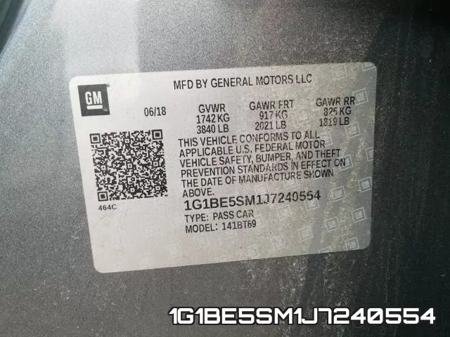 1G1BE5SM1J7240554 фото 2
